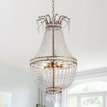 Load image into Gallery viewer, 5-Light Modern Pendant Light with Crystal Strands
