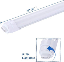 Load image into Gallery viewer, R17D Base - 8FT LED Shop Light - 40W, 5000K, Frosted, 4800 Lumens, Energy-Efficient, Ballast Bypass Type B
