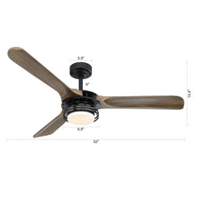 Load image into Gallery viewer, 52&quot; Aerofanture Industrial DC Motor Downrod Mount Reversible Ceiling Fan with Lighting and Remote Control
