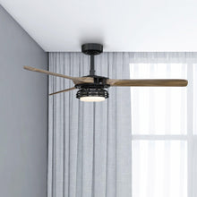 Load image into Gallery viewer, 52&quot; Aerofanture Industrial DC Motor Downrod Mount Reversible Ceiling Fan with Lighting and Remote Control
