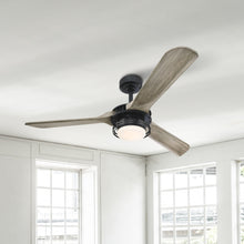 Cargar imagen en el visor de la galería, 52&quot; Aerofanture Industrial DC Motor Downrod Mount Reversible Ceiling Fan with Lighting and Remote Control
