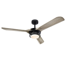 Load image into Gallery viewer, 52&quot; Aerofanture Industrial DC Motor Downrod Mount Reversible Ceiling Fan with Lighting and Remote Control
