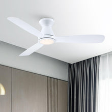 Cargar imagen en el visor de la galería, 52&quot; Ahmedabad Industrial DC Motor Flush Mount Reversible Ceiling Fan with LED Lighting and Remote Control
