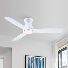 Load image into Gallery viewer, 52&quot; Ahmedabad Industrial DC Motor Flush Mount Reversible Ceiling Fan with LED Lighting and Remote Control
