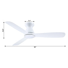 Load image into Gallery viewer, 52&quot; Ahmedabad Industrial DC Motor Flush Mount Reversible Ceiling Fan with LED Lighting and Remote Control
