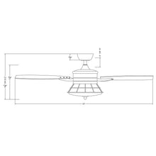 Cargar imagen en el visor de la galería, 52&quot; Antone Industrial Downrod Mount Reversible Ceiling Fan with Lighting and Remote Control
