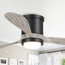 Load image into Gallery viewer, 52&quot; Anyan Farmhouse Flush Mount Reversible Ceiling Fan with Lighting and Remote Control
