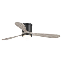 Load image into Gallery viewer, 52&quot; Anyan Farmhouse Flush Mount Reversible Ceiling Fan with Lighting and Remote Control
