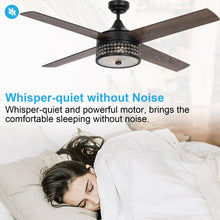 Load image into Gallery viewer, 52&quot; Cason Modern Downrod Mount Reversible Ceiling Fan with Lighting and Remote Control
