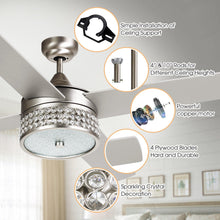 Load image into Gallery viewer, 52&quot; Cason Modern Downrod Mount Reversible Ceiling Fan with Lighting and Remote Control
