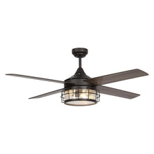 Carregar imagem no visualizador da galeria, 52&quot; Celentano Industrial Downrod Mount Reversible Ceiling Fan with Lighting and Remote Control
