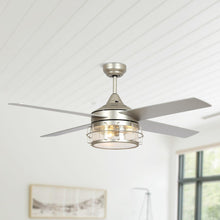 Cargar imagen en el visor de la galería, 52&quot; Celentano Industrial Downrod Mount Reversible Ceiling Fan with Lighting and Remote Control
