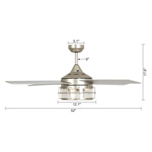 Carregar imagem no visualizador da galeria, 52&quot; Celentano Industrial Downrod Mount Reversible Ceiling Fan with Lighting and Remote Control
