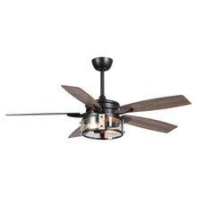 Carregar imagem no visualizador da galeria, 52&quot; Coimbatore Farmhouse Downrod Mount Reversible Ceiling Fan with Lighting and Remote Control
