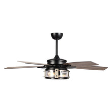 Carregar imagem no visualizador da galeria, 52&quot; Coimbatore Farmhouse Downrod Mount Reversible Ceiling Fan with Lighting and Remote Control
