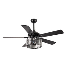 Load image into Gallery viewer, 52&quot; Dicken Modern Downrod Mount Reversible Crystal Ceiling Fan with Lighting and Remote Control
