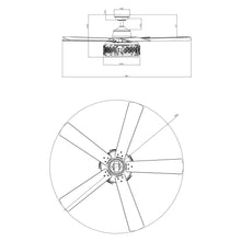 Load image into Gallery viewer, 52&quot; Divisadero Farmhouse Downrod Mount Reversible Crystal Ceiling Fan with Lighting and Remote Control
