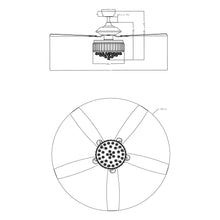 Carregar imagem no visualizador da galeria, 52&quot; Elkton Modern Chrome Downrod Mount Reversible Crystal Ceiling Fan with Lighting and Remote Control
