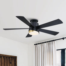 Load image into Gallery viewer, 52&quot; Flush Mount Smart Fan with LED Light
