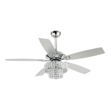 Load image into Gallery viewer, 52&quot; Howell Modern Downrod Mount Reversible Crystal Ceiling Fan with Lighting and Remote Control
