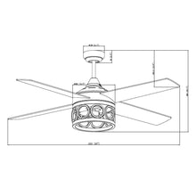 Carregar imagem no visualizador da galeria, 52&quot; Hyderabad-Secunderabad Farmhouse Downrod Mount Reversible Ceiling Fan with Lighting and Remote Control
