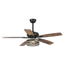 Load image into Gallery viewer, 52&quot; Hyderabad-Secunderabad Farmhouse Downrod Mount Reversible Ceiling Fan with Lighting and Remote Control
