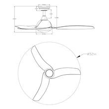 Load image into Gallery viewer, 52&quot; Industrial DC Motor Downrod Mount Reversible Ceiling Fan with LED Lighting and Remote Control
