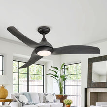 Carregar imagem no visualizador da galeria, 52&quot; Industrial DC Motor Downrod Mount Reversible Ceiling Fan with LED Lighting and Remote Control
