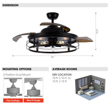 Carregar imagem no visualizador da galeria, 52&quot; Jamshedpur Industrial Downrod Mount Ceiling Fan with Lighting and Remote Control
