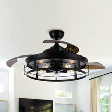 Load image into Gallery viewer, 52&quot; Jamshedpur Industrial Downrod Mount Ceiling Fan with Lighting and Remote Control
