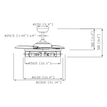 Load image into Gallery viewer, 52&quot; Jamshedpur Industrial Downrod Mount Ceiling Fan with Lighting and Remote Control
