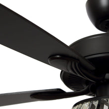 Carregar imagem no visualizador da galeria, 52&quot; Kerala Modern Chrome Downrod Mount Reversible Crystal Ceiling Fan with Lighting and Remote Control
