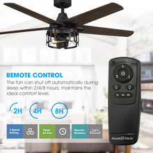 Carregar imagem no visualizador da galeria, 52&quot; Kolkata Industrial Downrod Mount Reversible Ceiling Fan with Lighting and Remote Control
