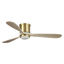 Load image into Gallery viewer, 52&quot; Mayna Modern Flush Mount Reversible Ceiling Fan with LED Lighting and Remote Control
