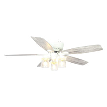 Load image into Gallery viewer, 52&quot; Traditional Flush Mount Reversible Ceiling Fan with Lighting and Remote Control
