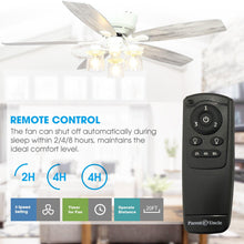 Cargar imagen en el visor de la galería, 52&quot; Traditional Flush Mount Reversible Ceiling Fan with Lighting and Remote Control
