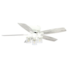 Cargar imagen en el visor de la galería, 52&quot; Traditional Flush Mount Reversible Ceiling Fan with Lighting and Remote Control
