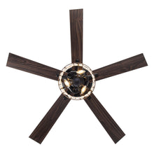 Load image into Gallery viewer, 52&quot; New Delhi Industrial Downrod Mount Reversible Ceiling Fan with Lighting and Remote Control
