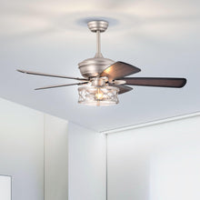 Carregar imagem no visualizador da galeria, 52&quot; Nilgril Farmhouse Downrod Mount Reversible Ceiling Fan with Lighting and Remote Control
