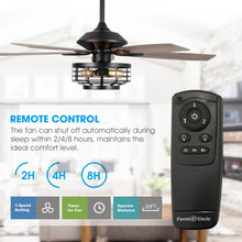 Load image into Gallery viewer, 52&quot; Paquette Industrial Downrod Mount Reversible Ceiling Fan with Lighting and Remote Control
