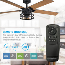 Load image into Gallery viewer, 52&quot; Prayag Industrial Downrod Mount Reversible Ceiling Fan with Lighting and Remote Control
