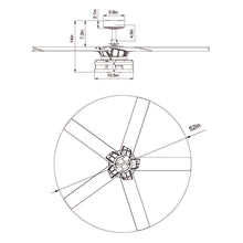 Carregar imagem no visualizador da galeria, 52&quot; Prayag Industrial Downrod Mount Reversible Ceiling Fan with Lighting and Remote Control
