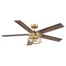 Load image into Gallery viewer, 52&quot; Prayag Industrial Downrod Mount Reversible Ceiling Fan with Lighting and Remote Control
