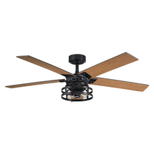 Load image into Gallery viewer, 52&quot; Prayag Industrial Downrod Mount Reversible Ceiling Fan with Lighting and Remote Control
