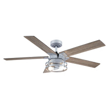 Load image into Gallery viewer, 52&quot; Prayag Industrial Downrod Mount Reversible Ceiling Fan with Lighting and Remote Control
