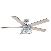 Load image into Gallery viewer, 52&quot; Prayag Industrial Downrod Mount Reversible Ceiling Fan with Lighting and Remote Control
