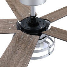 Load image into Gallery viewer, 52&quot; Prayag Industrial Downrod Mount Reversible Ceiling Fan with Lighting and Remote Control
