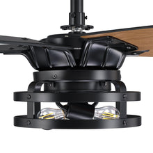 Load image into Gallery viewer, 52&quot; Prayag Industrial Downrod Mount Reversible Ceiling Fan with Lighting and Remote Control
