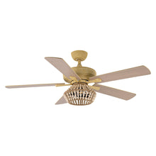 Load image into Gallery viewer, 52&quot; Pune Farmhouse Downrod Mount Reversible Ceiling Fan with Lighting and Remote Control
