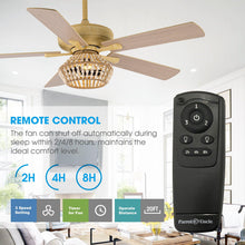 Load image into Gallery viewer, 52&quot; Pune Farmhouse Downrod Mount Reversible Ceiling Fan with Lighting and Remote Control
